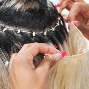 Hand tied wefts hair extensions in lucknow