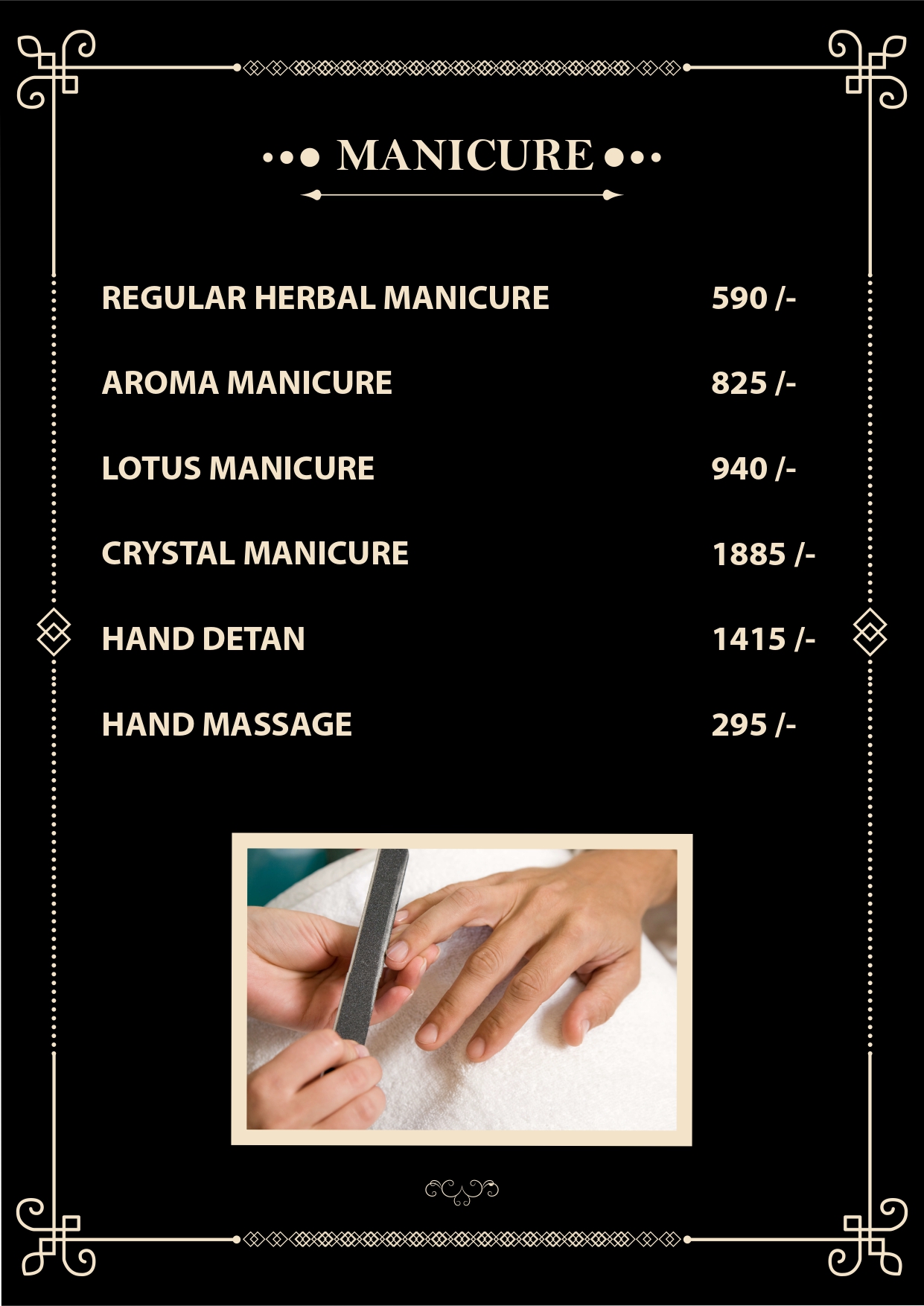 Manicure & Pedicure Rates Jawed Habib Salon Hazratganj