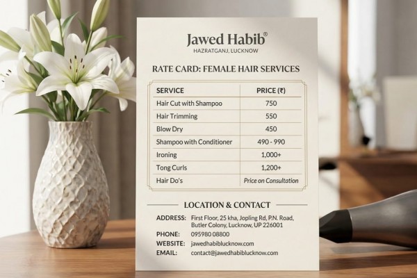 Haircut rate card for Female