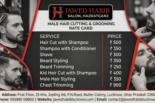 Haircut cost for Male in Salon